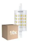 Mehrfachpackung 10x Philips CorePro LED R7S Linear 78mm Klar 7W 950lm - 830 Warmweiß | Ersatz Für 60W